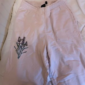 Light pink Flower pacsun sweatpants